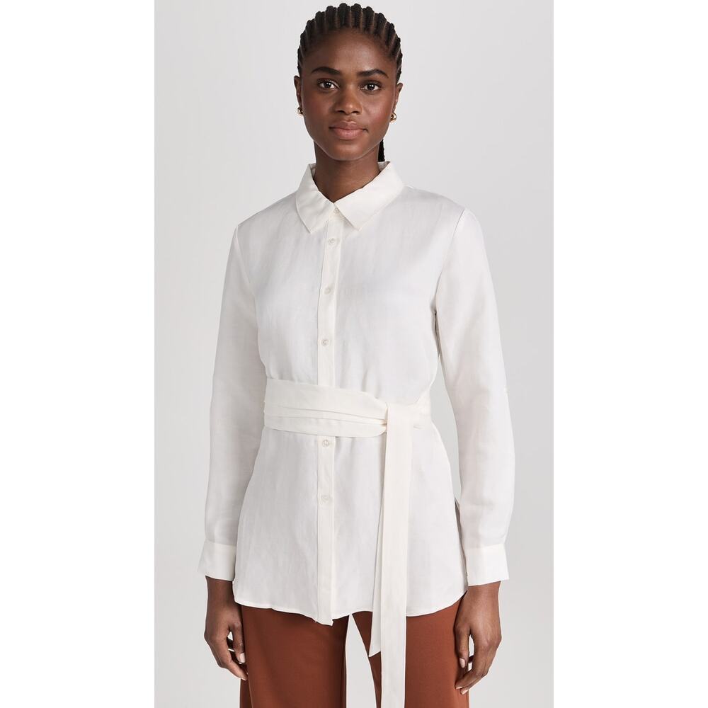 Chloe Kristyn Erin Linen Blend Blouse NWT